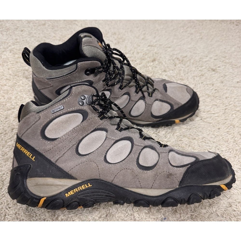 MERRELL Refuge Core Brindle Black Mid Performance Waterproof Boots Men's 14 Hike